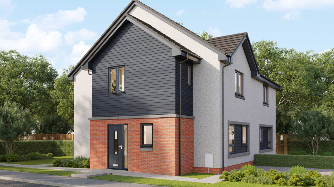 Erskine three-bedroom end terrace villa exterior